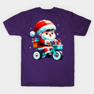 Christmas Santa Bicycle T-Shirt